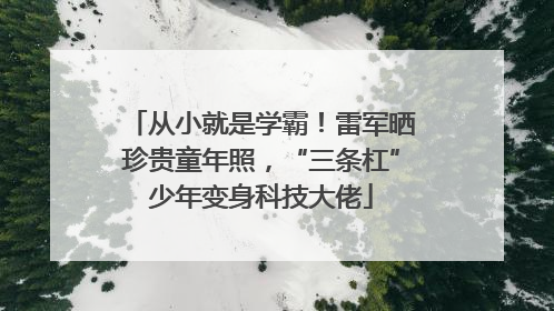 从小就是学霸！雷军晒珍贵童年照，“三条杠”少年变身科技大佬
