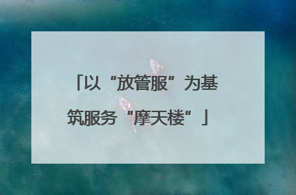 以“放管服”为基筑服务“摩天楼”