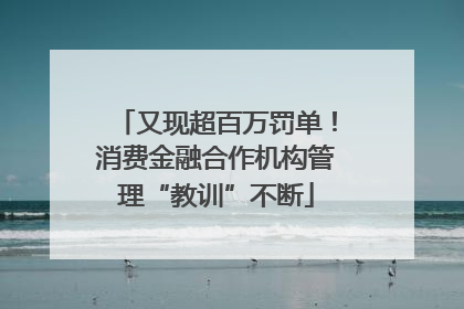 又现超百万罚单！消费金融合作机构管理“教训”不断