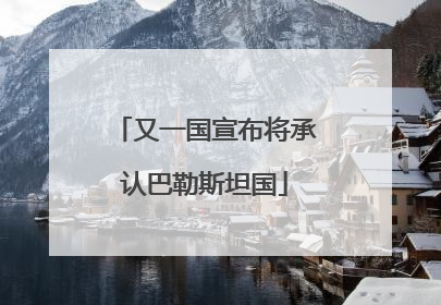 又一国宣布将承认巴勒斯坦国