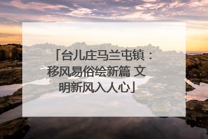 台儿庄马兰屯镇：移风易俗绘新篇 文明新风入人心