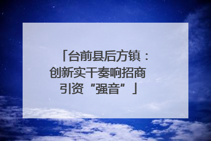 台前县后方镇：创新实干奏响招商引资“强音”