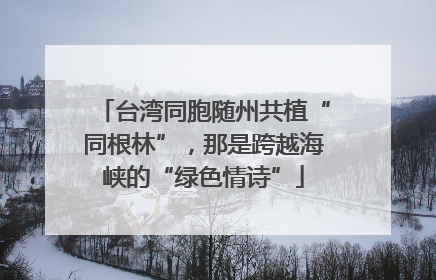 台湾同胞随州共植“同根林”，那是跨越海峡的“绿色情诗”