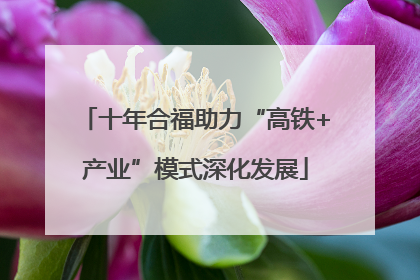 十年合福助力“高铁+产业”模式深化发展