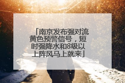 南京发布强对流黄色预警信号，短时强降水和8级以上阵风马上就来