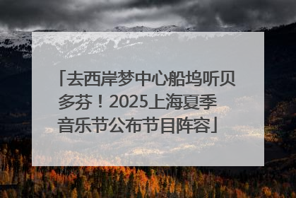 去西岸梦中心船坞听贝多芬！2025上海夏季音乐节公布节目阵容