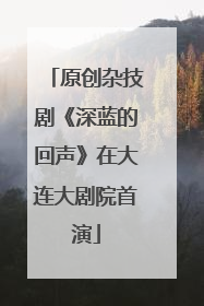 原创杂技剧《深蓝的回声》在大连大剧院首演