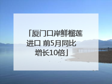 厦门口岸鲜榴莲进口 前5月同比增长10倍