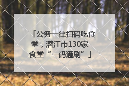 公务一律扫码吃食堂，潜江市130家食堂“一码通刷”