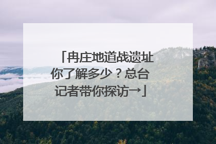 冉庄地道战遗址你了解多少？总台记者带你探访→