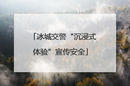 冰城交警“沉浸式体验”宣传安全