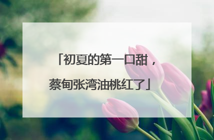 初夏的第一口甜，蔡甸张湾油桃红了