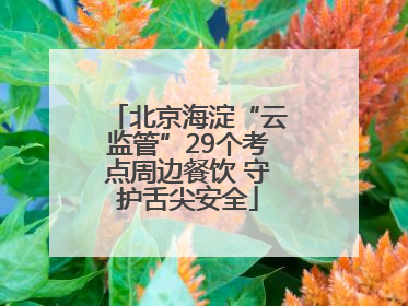 北京海淀“云监管”29个考点周边餐饮 守护舌尖安全