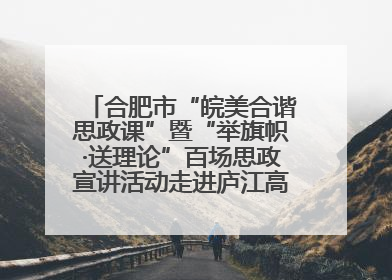 合肥市“皖美合谐思政课”暨“举旗帜·送理论”百场思政宣讲活动走进庐江高新实验学校
