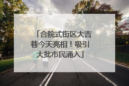 合院式街区大吉巷今天亮相！吸引大批市民涌入