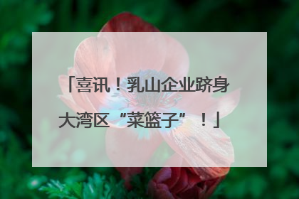 喜讯！乳山企业跻身大湾区“菜篮子”！