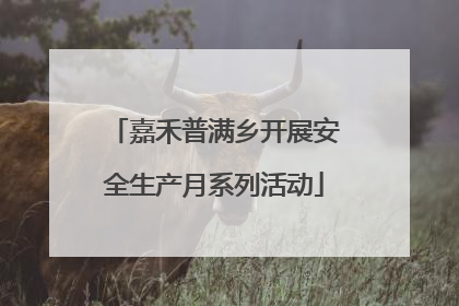 嘉禾普满乡开展安全生产月系列活动