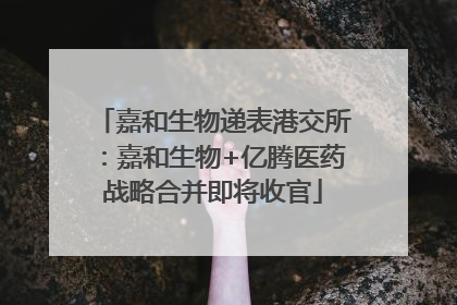 嘉和生物递表港交所：嘉和生物+亿腾医药战略合并即将收官