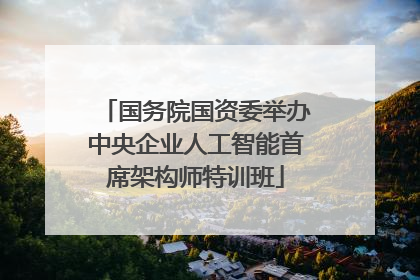 国务院国资委举办中央企业人工智能首席架构师特训班