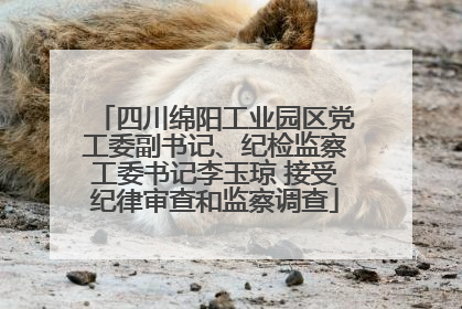 四川绵阳工业园区党工委副书记、纪检监察工委书记李玉琼 接受纪律审查和监察调查