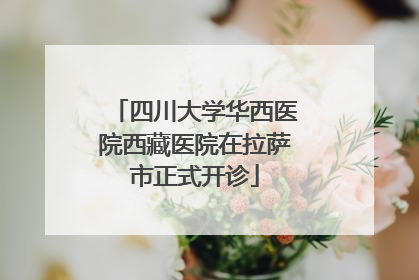 四川大学华西医院西藏医院在拉萨市正式开诊