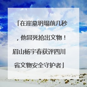 在崖墓坍塌前几秒，他冒死抢出文物！眉山杨宇春获评四川省文物安全守护者