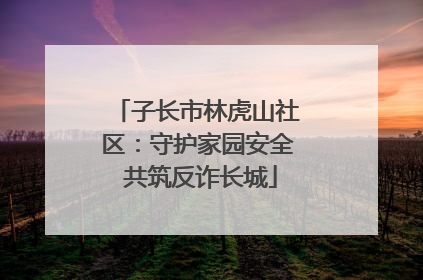 子长市林虎山社区：守护家园安全 共筑反诈长城