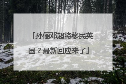 孙俪邓超将移民英国？最新回应来了
