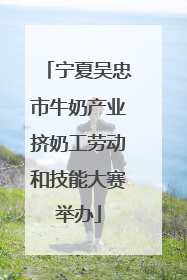 宁夏吴忠市牛奶产业挤奶工劳动和技能大赛举办