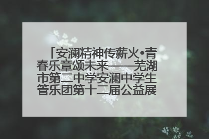 安澜精神传薪火•青春乐章颂未来——芜湖市第二中学安澜中学生管乐团第十二届公益展演圆满举行