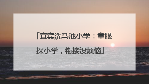 宜宾洗马池小学：童眼探小学，衔接没烦恼