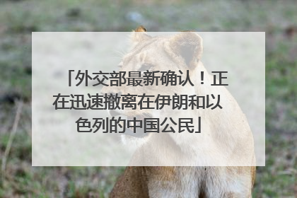 外交部最新确认！正在迅速撤离在伊朗和以色列的中国公民
