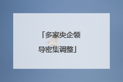多家央企领导密集调整