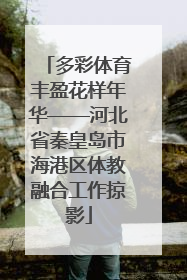多彩体育丰盈花样年华——河北省秦皇岛市海港区体教融合工作掠影
