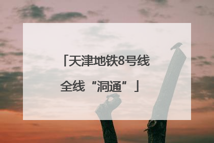 天津地铁8号线全线“洞通”
