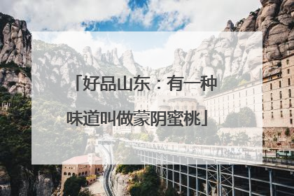 好品山东：有一种味道叫做蒙阴蜜桃