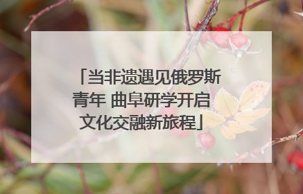 当非遗遇见俄罗斯青年 曲阜研学开启文化交融新旅程