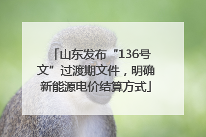 山东发布“136号文”过渡期文件，明确新能源电价结算方式