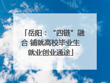 岳阳：“四链”融合 铺就高校毕业生就业创业通途