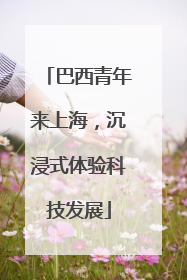巴西青年来上海，沉浸式体验科技发展