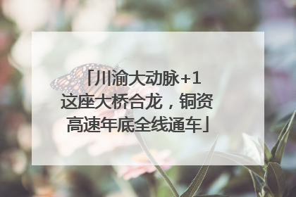 川渝大动脉+1 这座大桥合龙，铜资高速年底全线通车