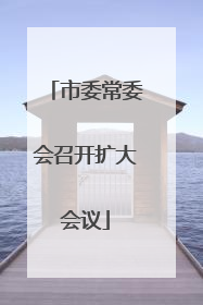 市委常委会召开扩大会议