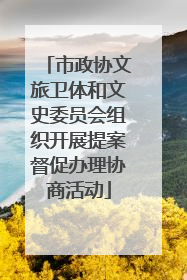 市政协文旅卫体和文史委员会组织开展提案督促办理协商活动