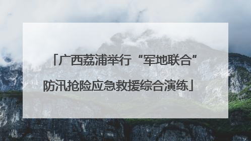 广西荔浦举行“军地联合”防汛抢险应急救援综合演练