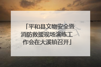 平和县文物安全暨消防救援现场演练工作会在大溪镇召开