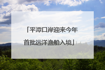 平潭口岸迎来今年首批远洋渔船入境