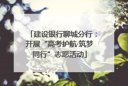 建设银行聊城分行：开展“高考护航·筑梦同行”志愿活动
