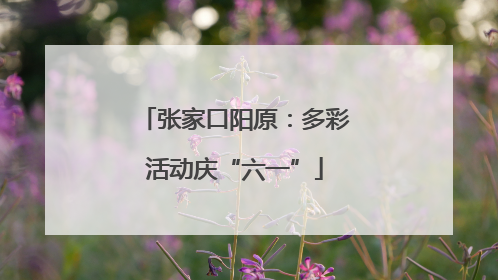 张家口阳原：多彩活动庆“六一”