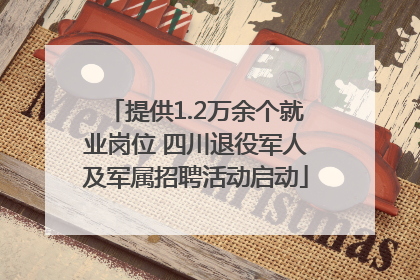 提供1.2万余个就业岗位 四川退役军人及军属招聘活动启动