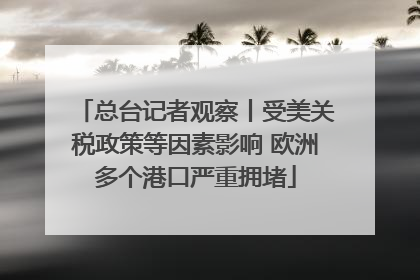 总台记者观察丨受美关税政策等因素影响 欧洲多个港口严重拥堵